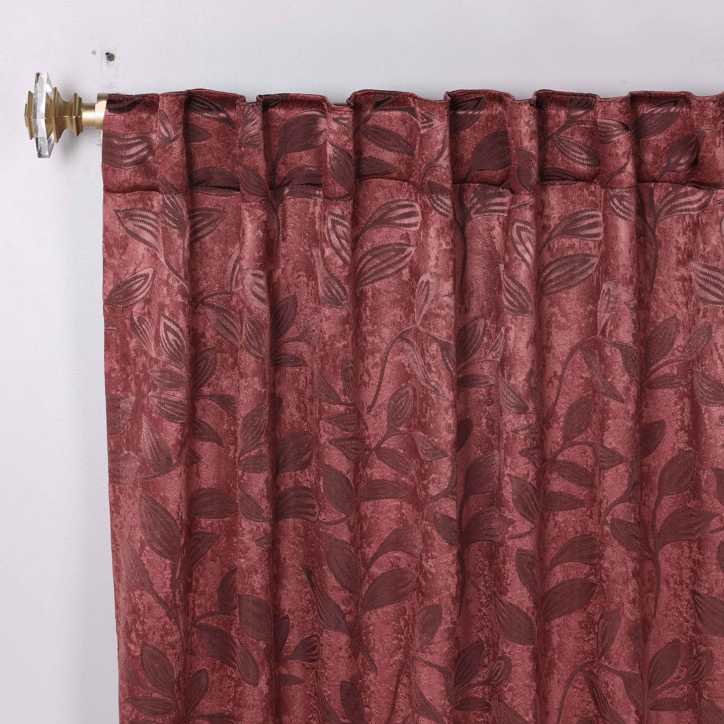 Leaves Room Darkening Back Tabs Blackout Curtain Panels. Set of 2