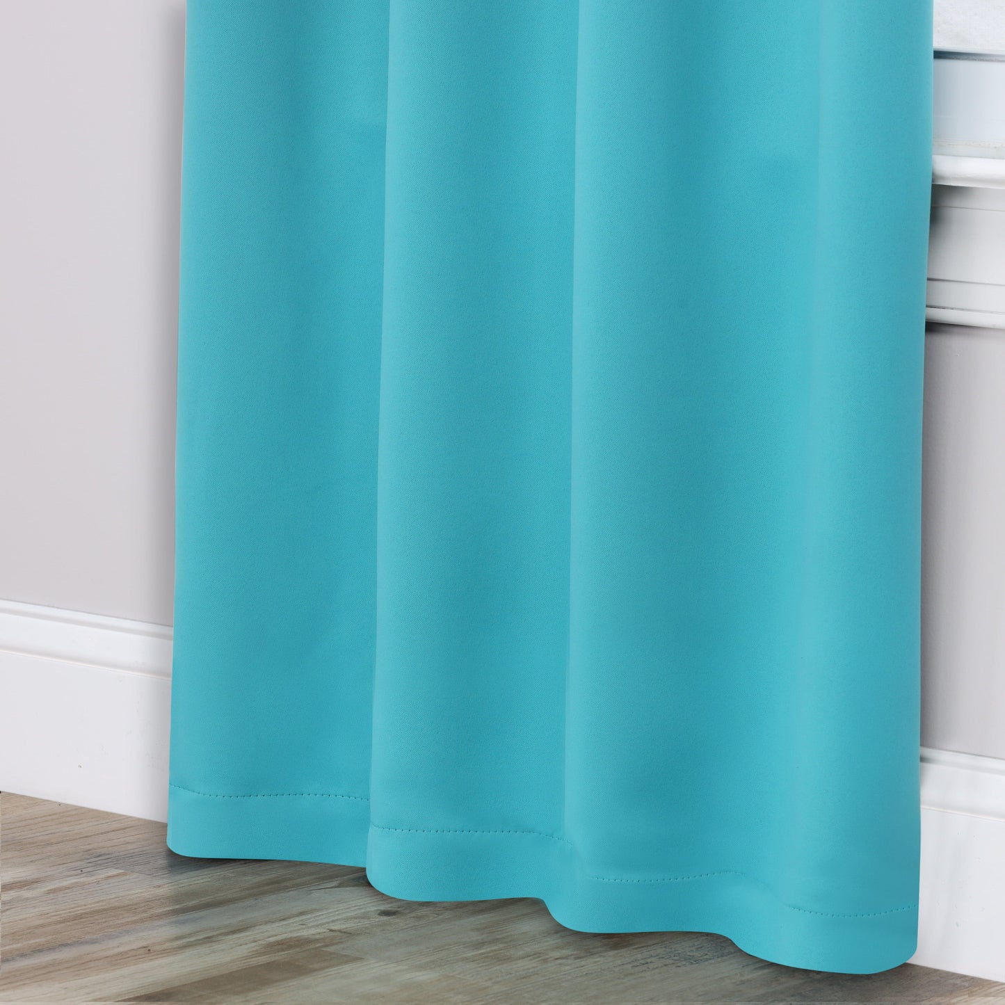 Solid Room Darkening Rod Pocket Blackout Curtain Panels. Set of 2