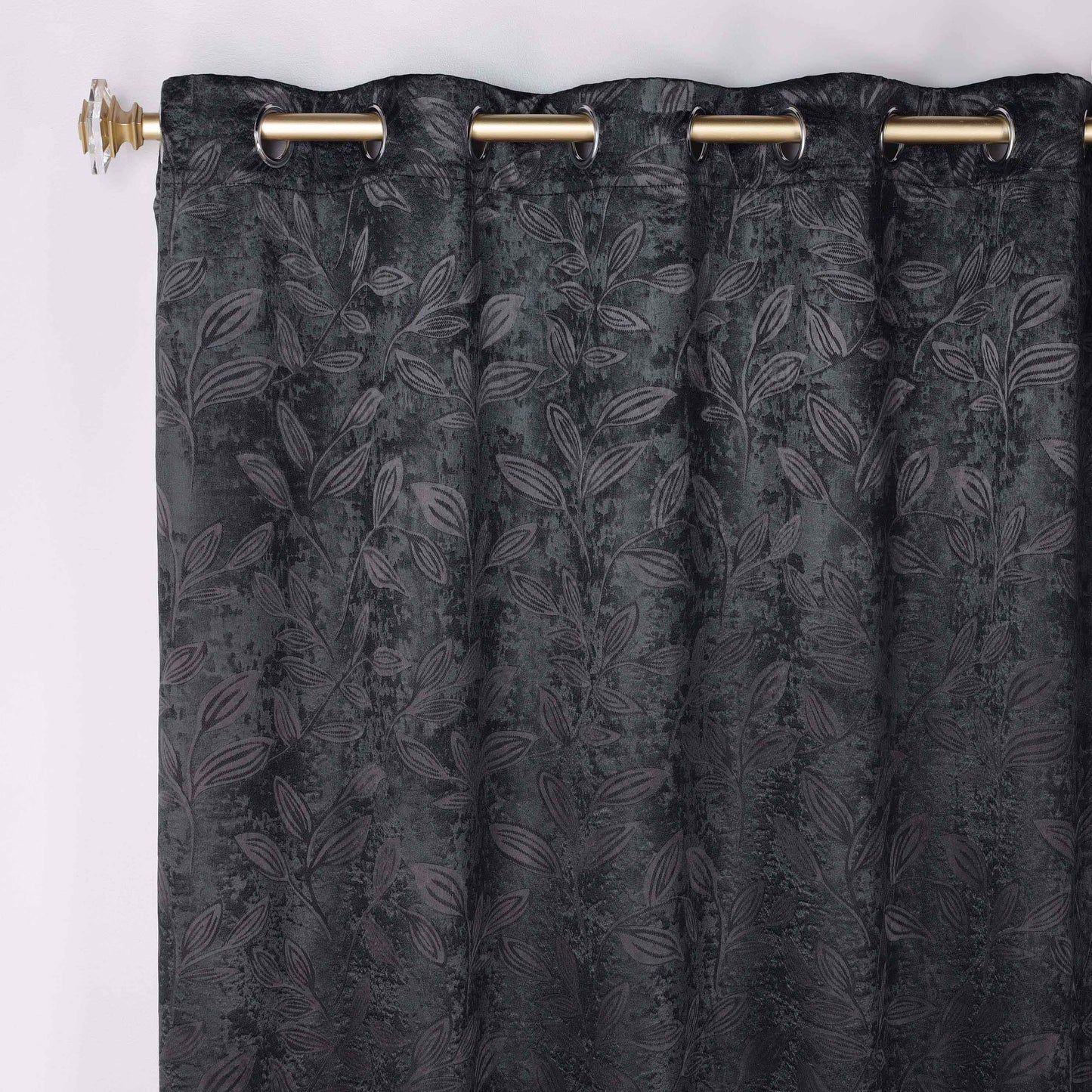 Leaves Room Darkening Grommet Blackout Curtain Panels. Set of 2