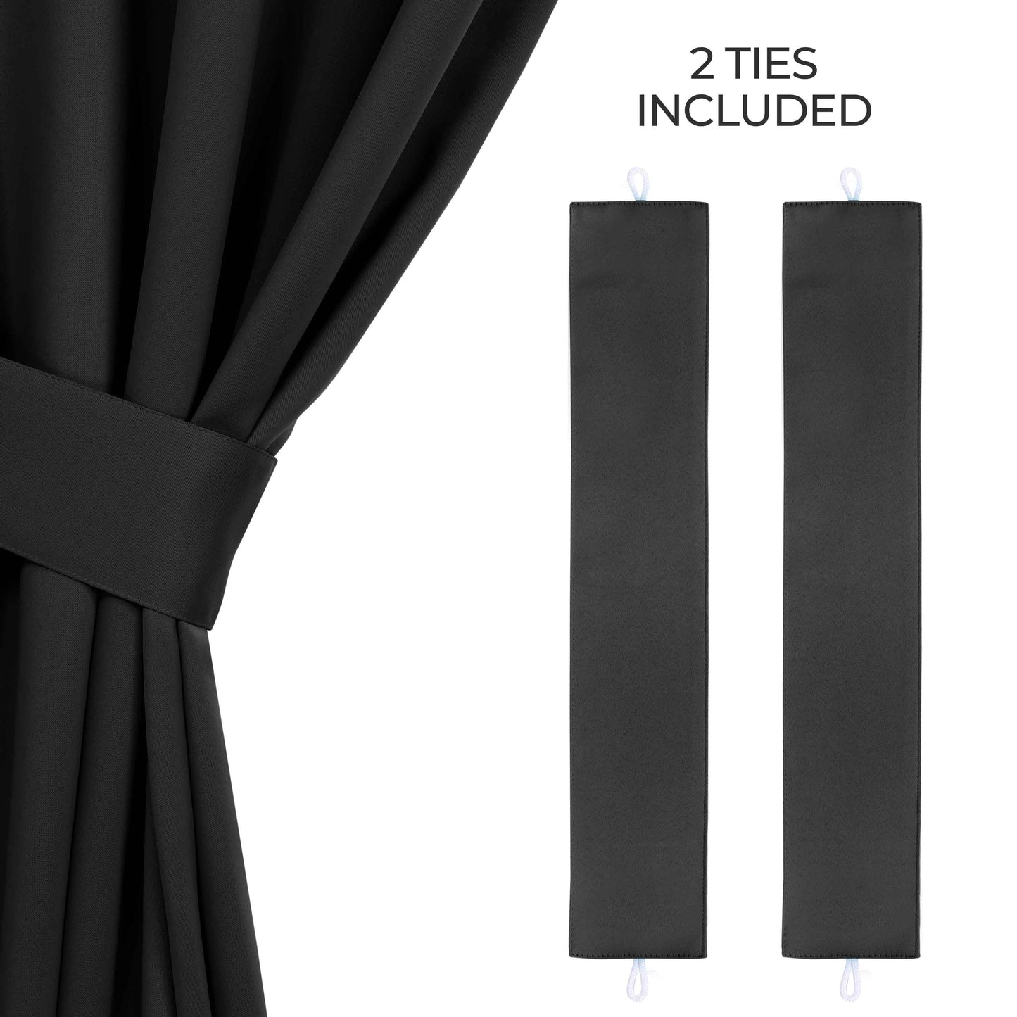Classic Modern Solid Room Darkening Blackout Curtain Panels. Set of 2