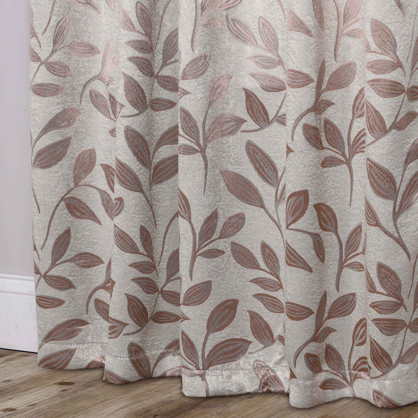 Leaves Room Darkening Washable Blackout Curtain Panels. Set of 2