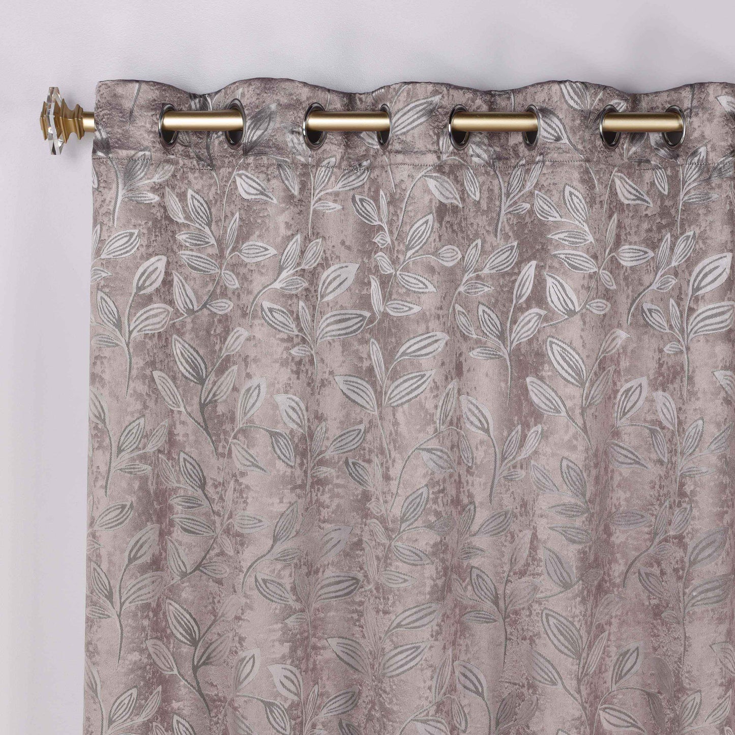 Leaves Room Darkening Grommet Blackout Curtain Panels. Set of 2