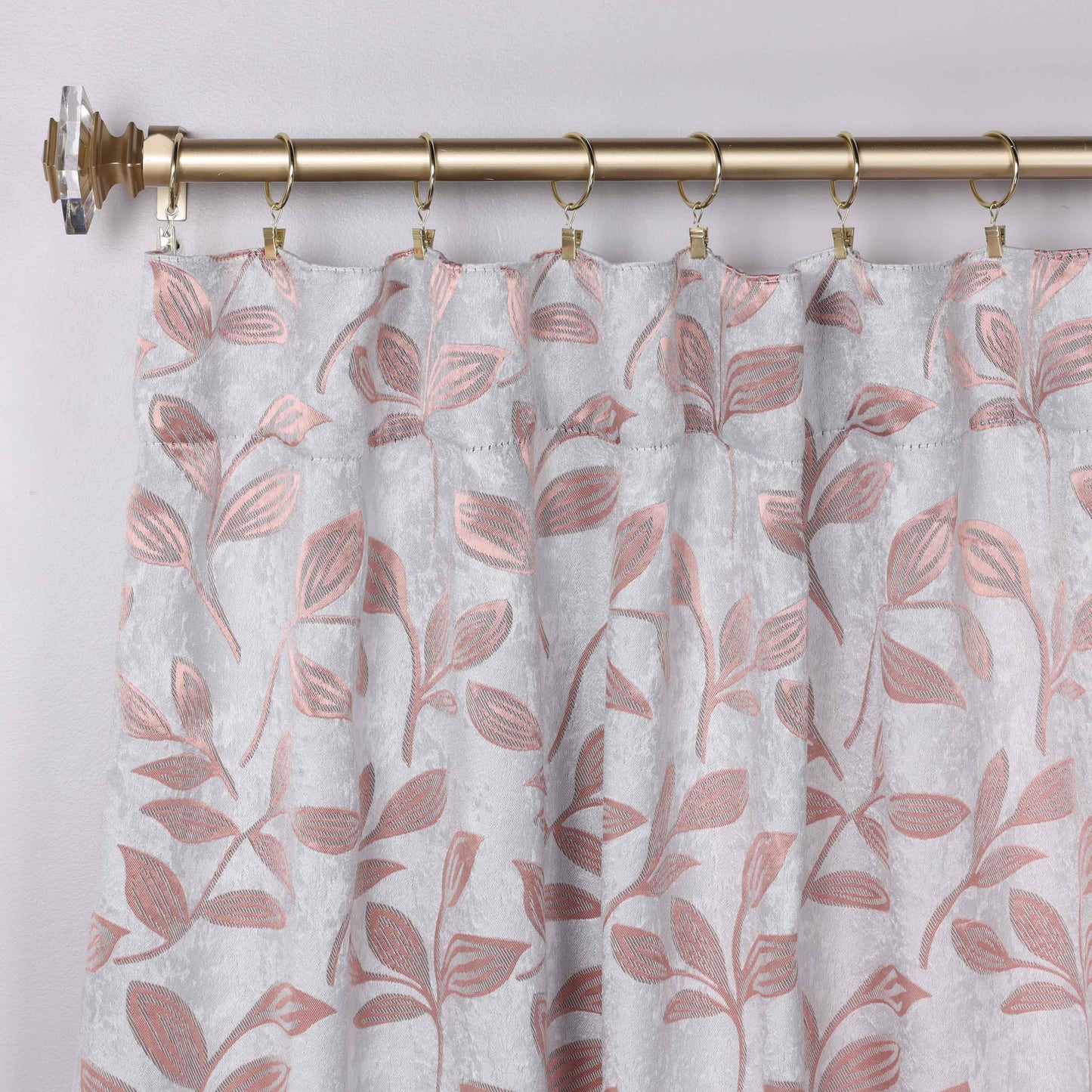 Leaves Room Darkening Back Tabs Blackout Curtain Panels. Set of 2