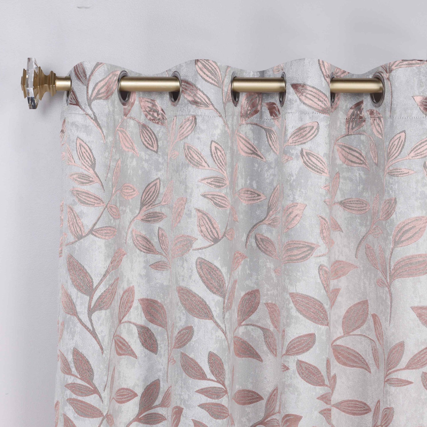 Leaves Room Darkening Washable Blackout Curtain Panels. Set of 2