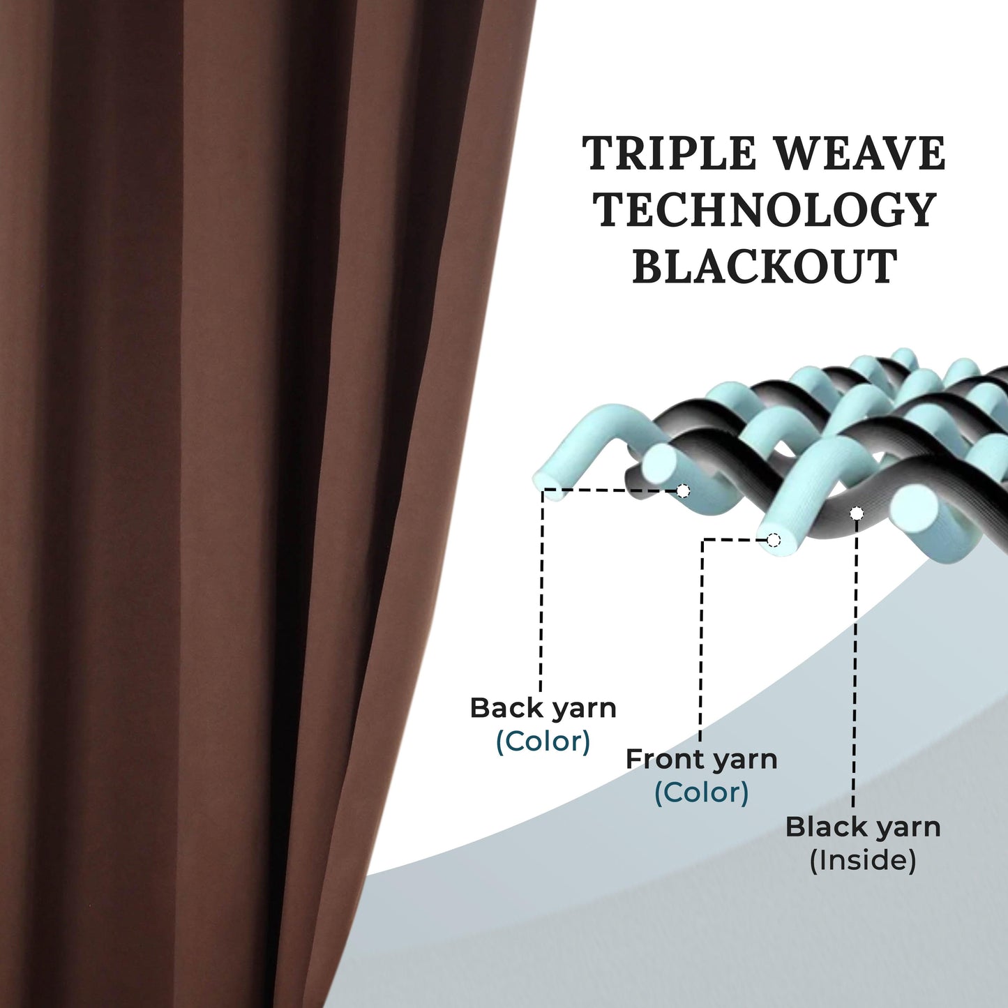 Solid Machine Washable Room Darkening Blackout Curtains. Set of 2
