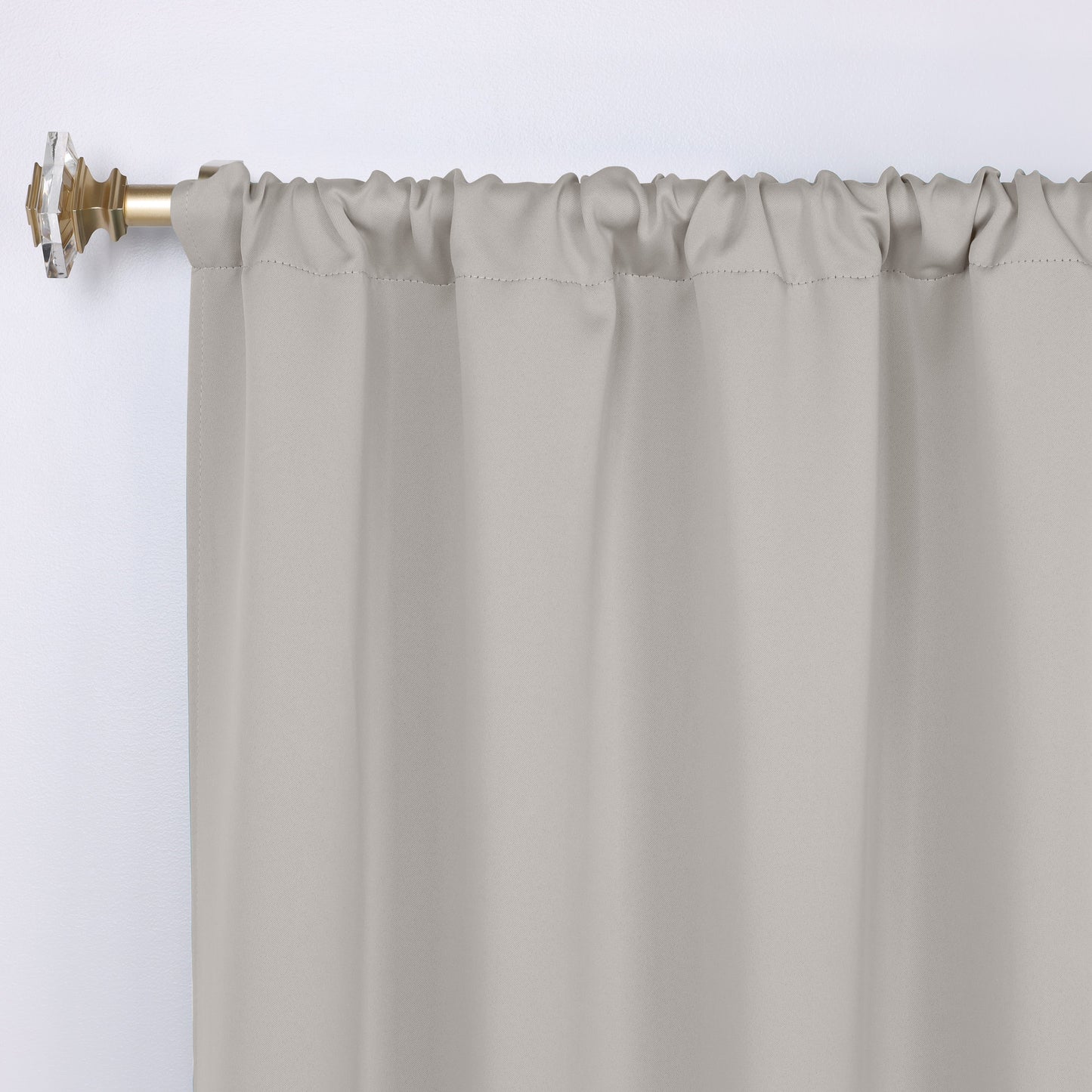 Solid Room Darkening Rod Pocket Blackout Curtain Panels. Set of 2