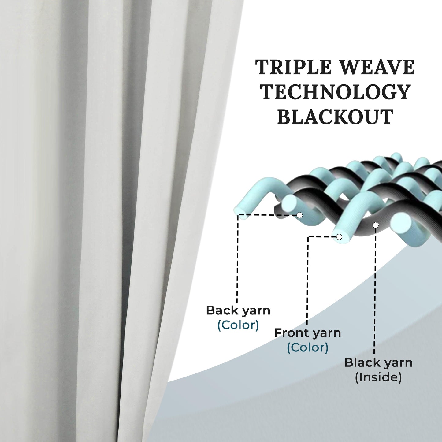 Solid Machine Washable Room Darkening Blackout Curtains. Set of 2