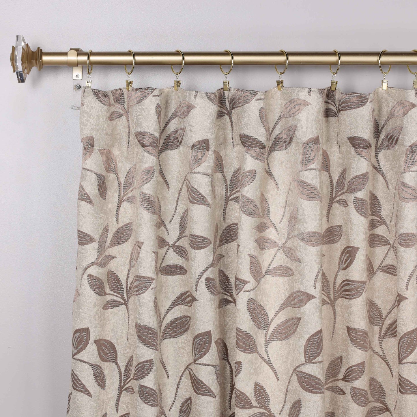 Leaves Room Darkening Back Tabs Blackout Curtain Panels. Set of 2