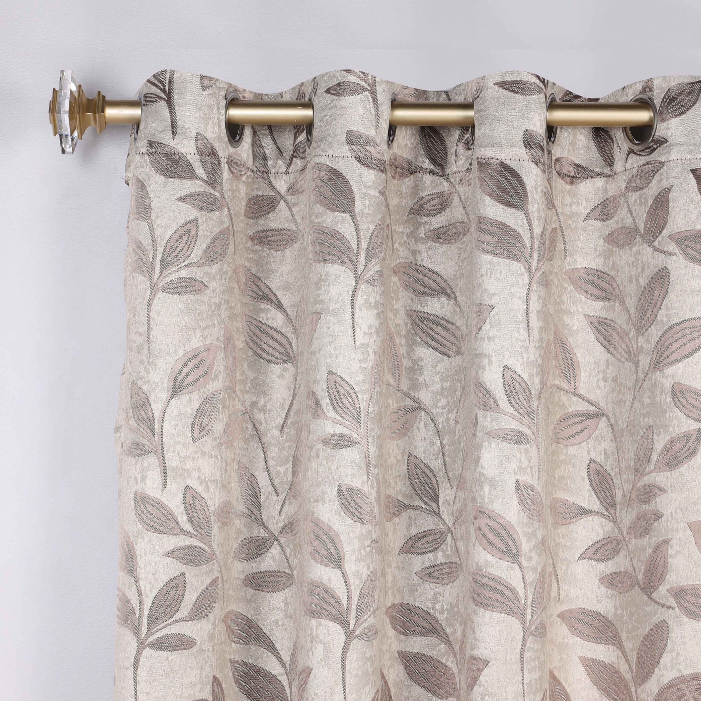 Leaves Room Darkening Washable Blackout Curtain Panels. Set of 2