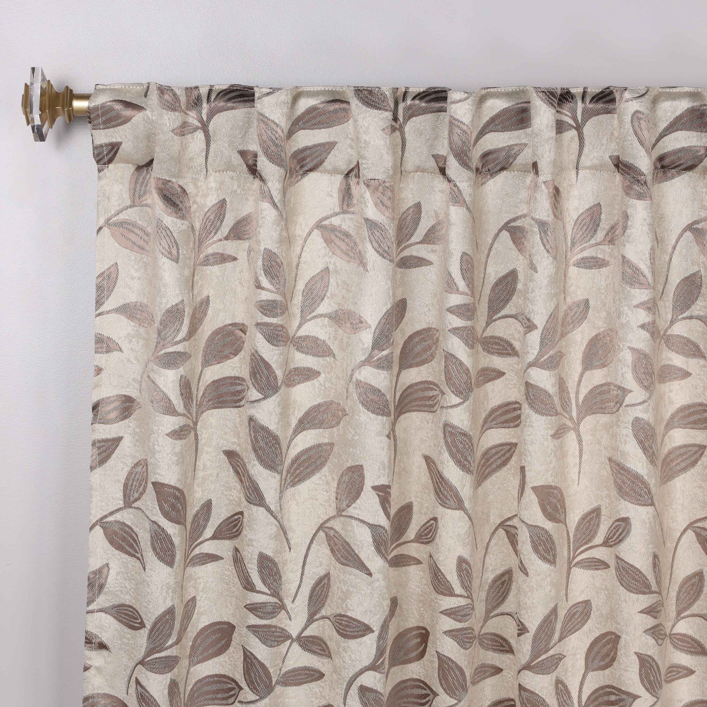 Leaves Room Darkening Back Tabs Blackout Curtain Panels. Set of 2