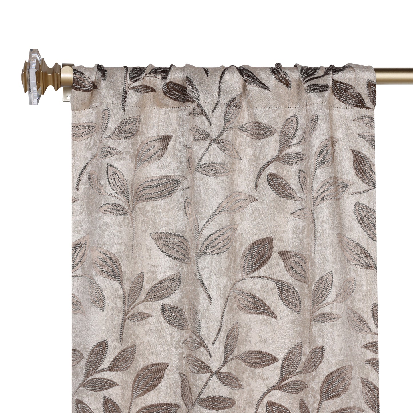 Leaves Room Darkening Washable Blackout Curtain Panels. Set of 2