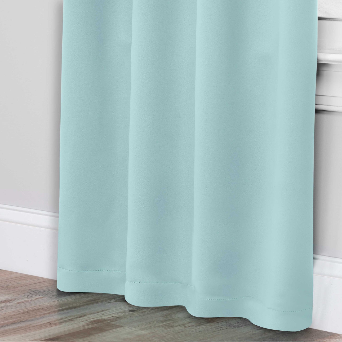 Solid Room Darkening Rod Pocket Blackout Curtain Panels. Set of 2
