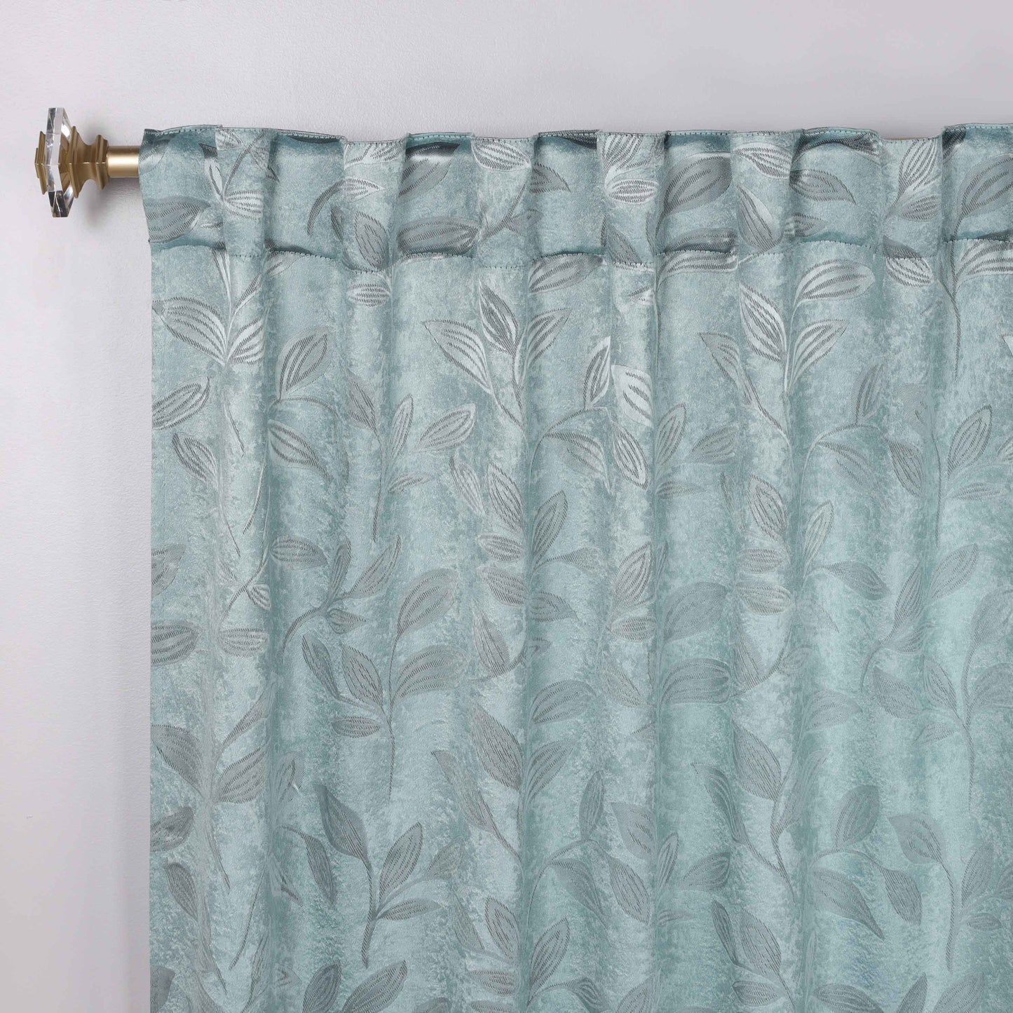 Leaves Room Darkening Back Tabs Blackout Curtain Panels. Set of 2