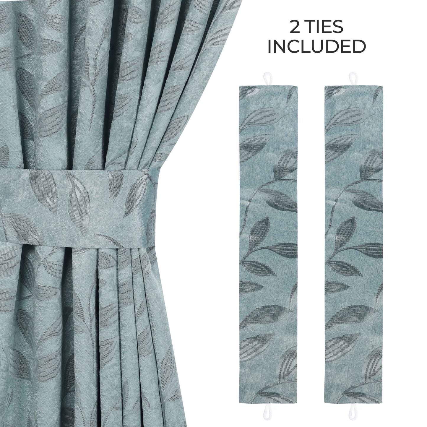 Leaves Room Darkening Washable Blackout Curtain Panels. Set of 2