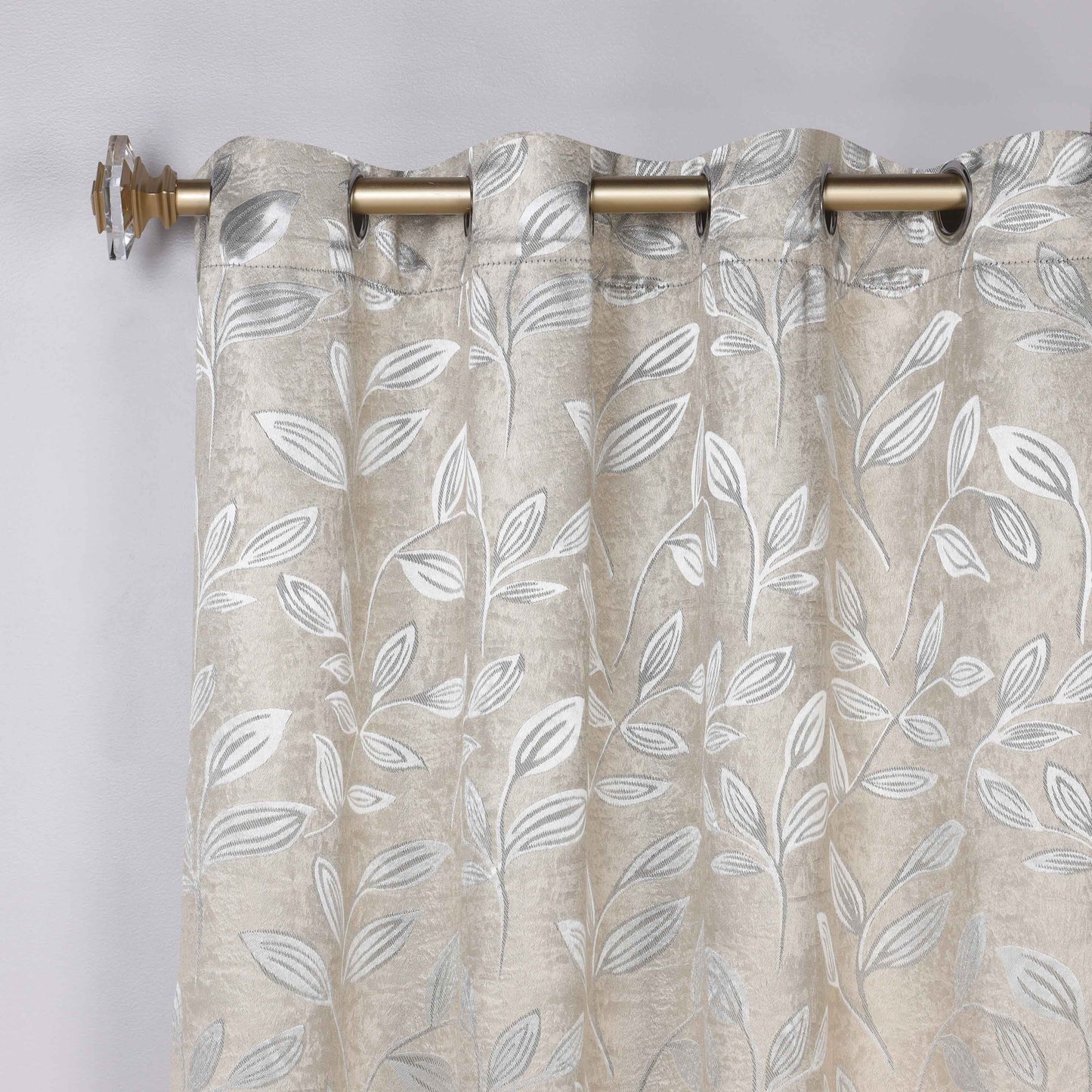 Leaves Room Darkening Washable Blackout Curtain Panels. Set of 2