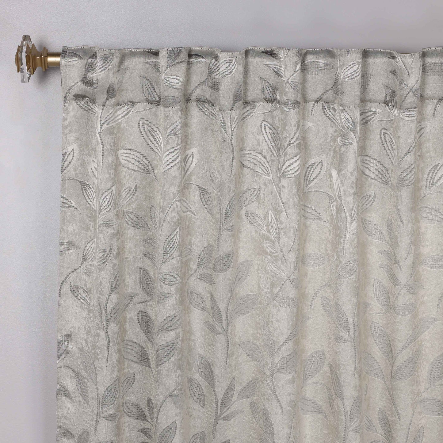Leaves Room Darkening Back Tabs Blackout Curtain Panels. Set of 2
