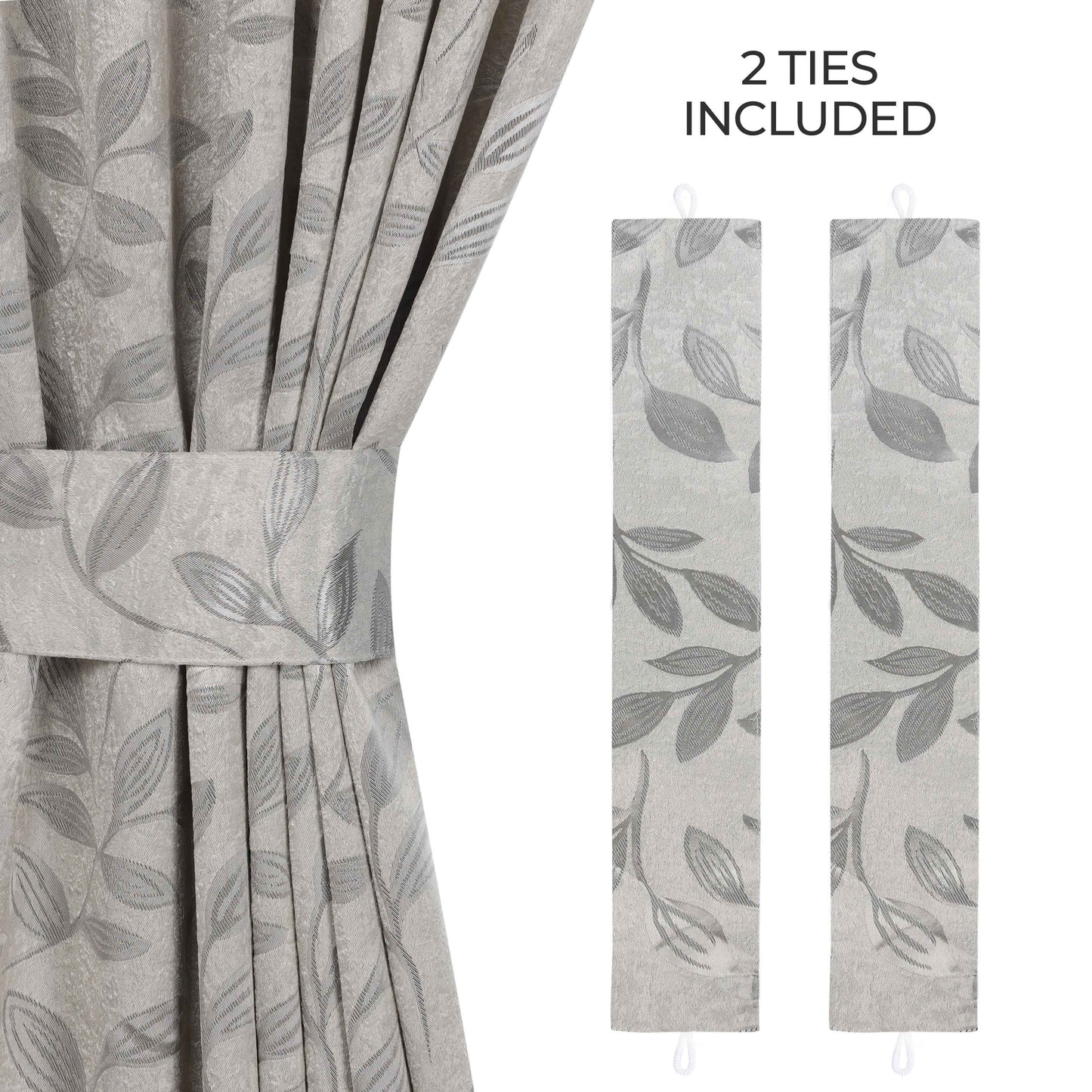 Leaves Room Darkening Washable Blackout Curtain Panels. Set of 2