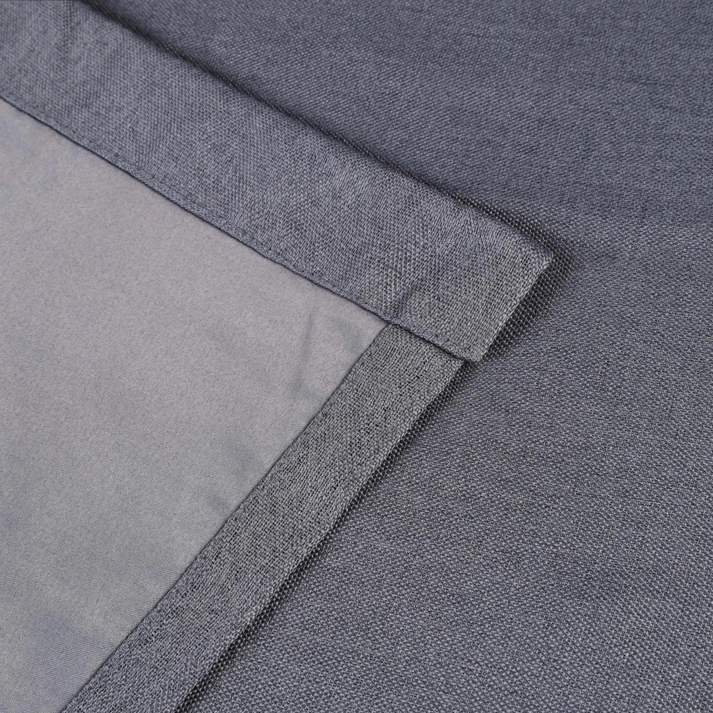 Linen Pattern Washable Room Darkening Blackout Curtains. Set of 2