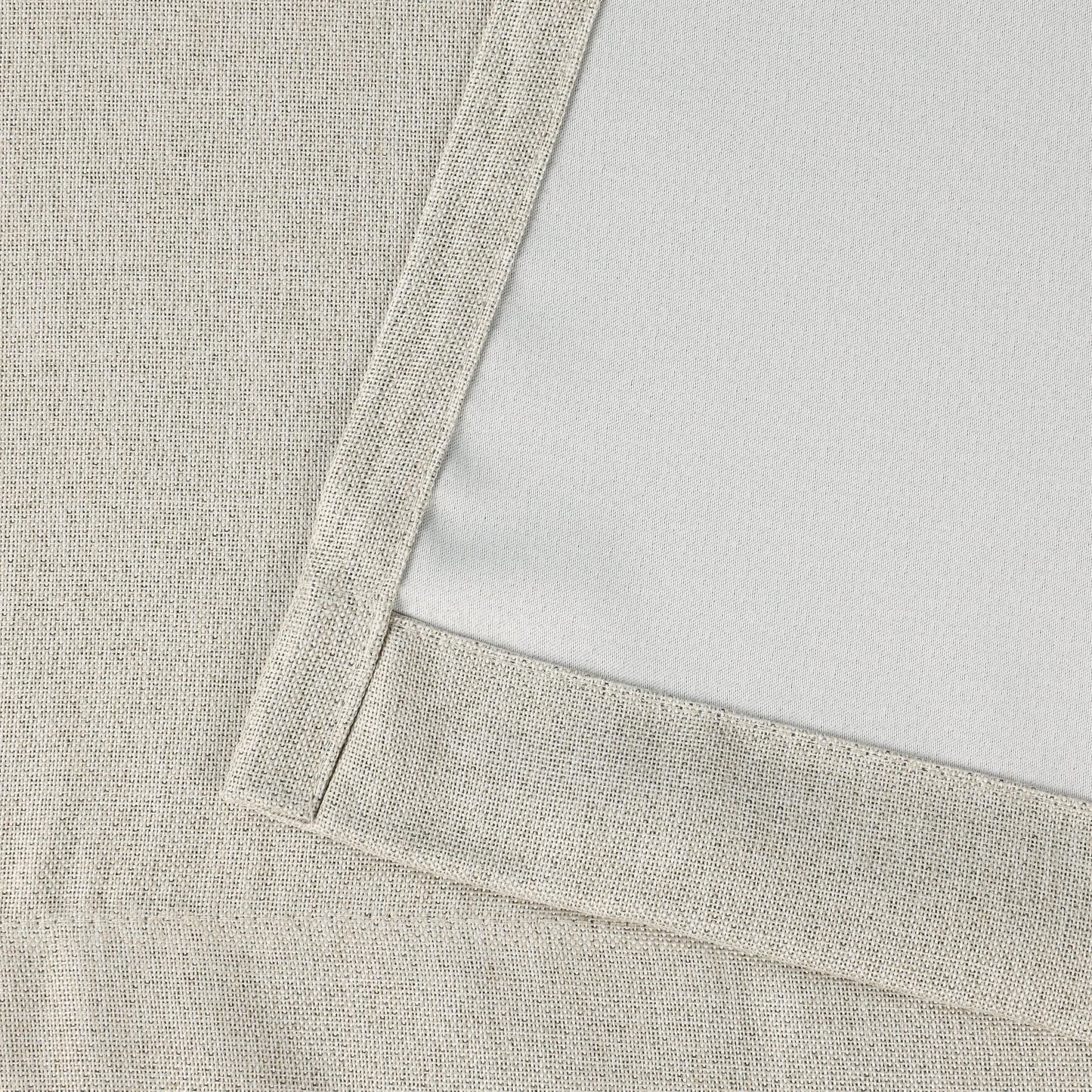 Linen Washable Room Darkening Blackout Curtains. Set of 2