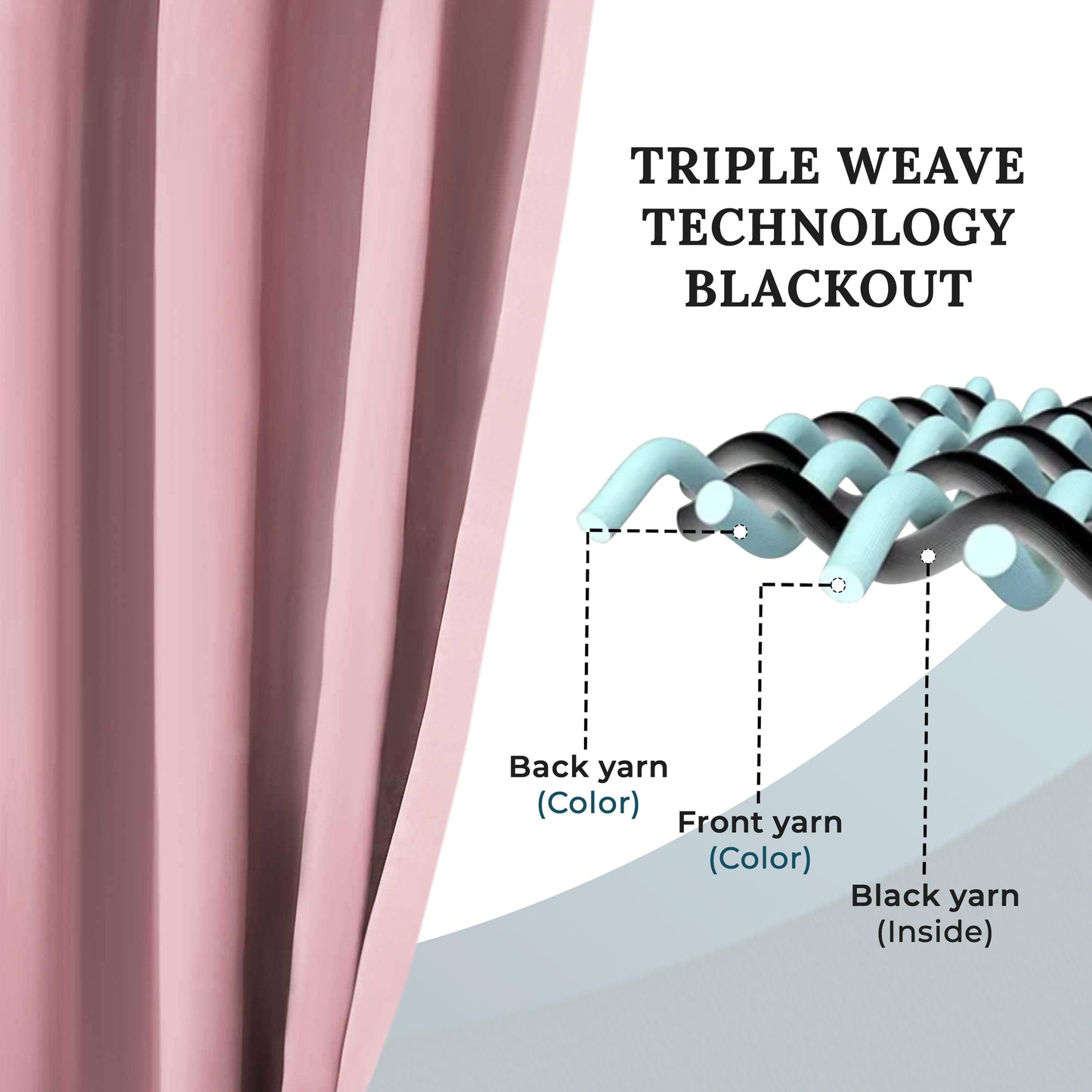 Solid Machine Washable Room Darkening Blackout Curtains. Set of 2