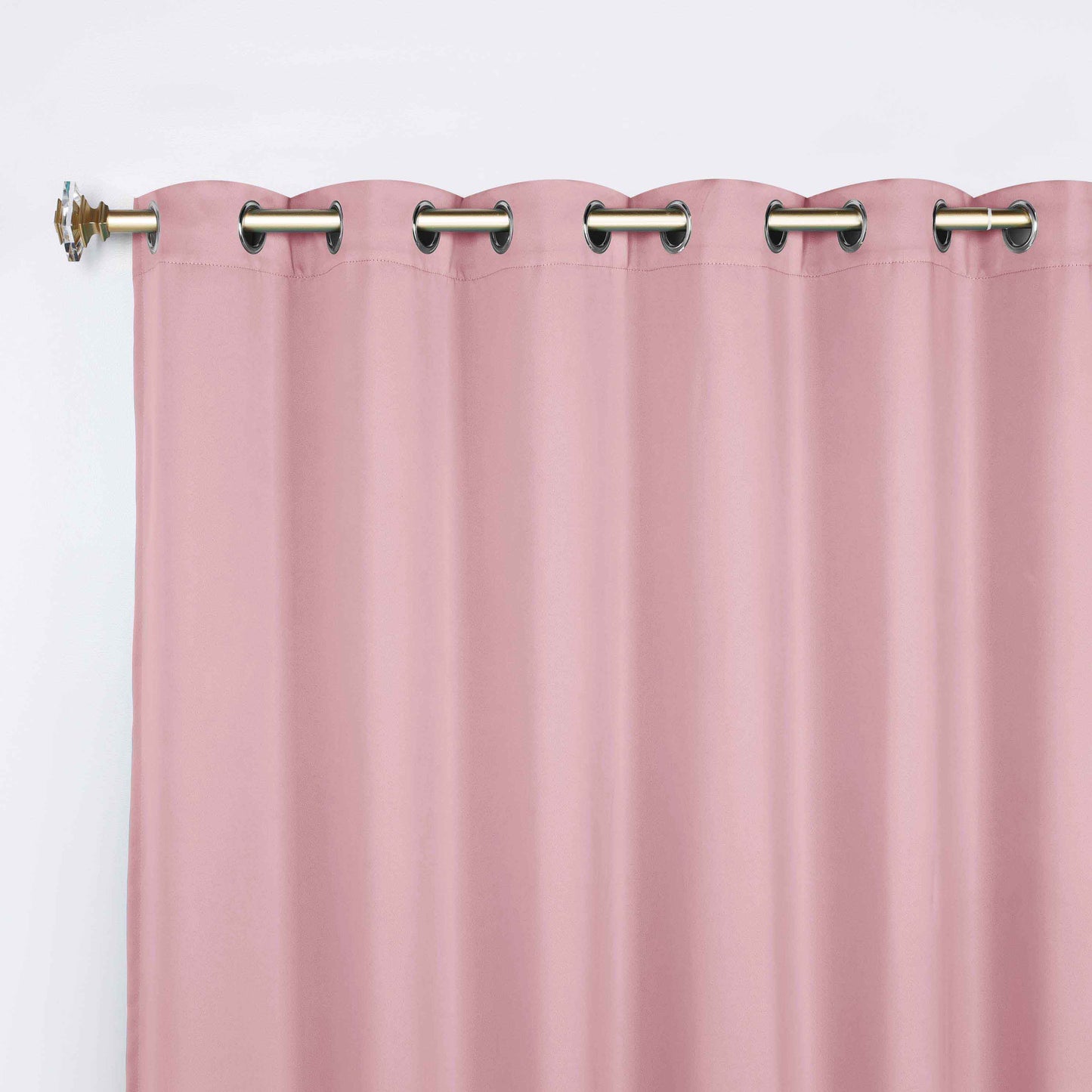 Classic Modern Solid Room Darkening Blackout Curtain Panels. Set of 2