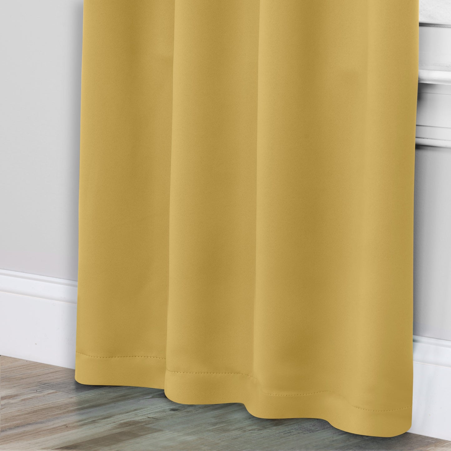 Solid Room Darkening Rod Pocket Blackout Curtain Panels. Set of 2