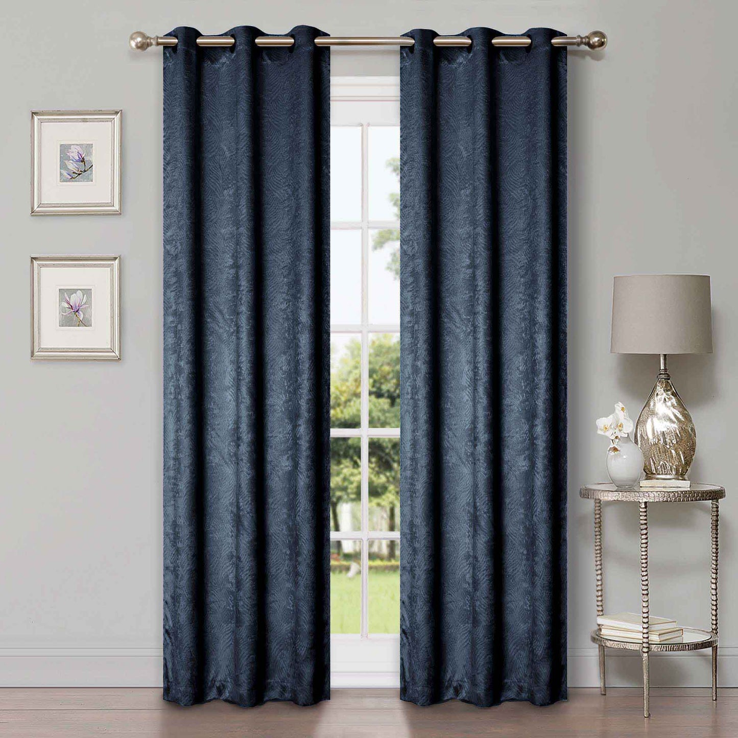 Waverly Geometric Washable Room Darkening Blackout Curtains. Set of 2