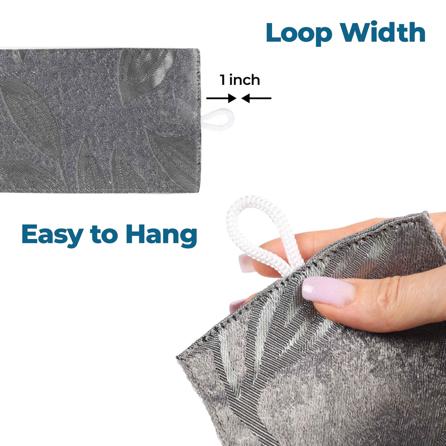 Leaves Room Darkening Washable Blackout Curtain Panels. Set of 2