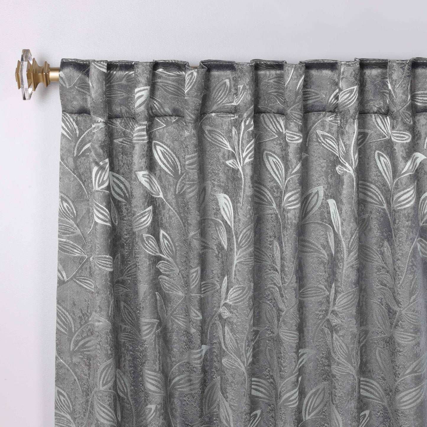 Leaves Room Darkening Back Tabs Blackout Curtain Panels. Set of 2