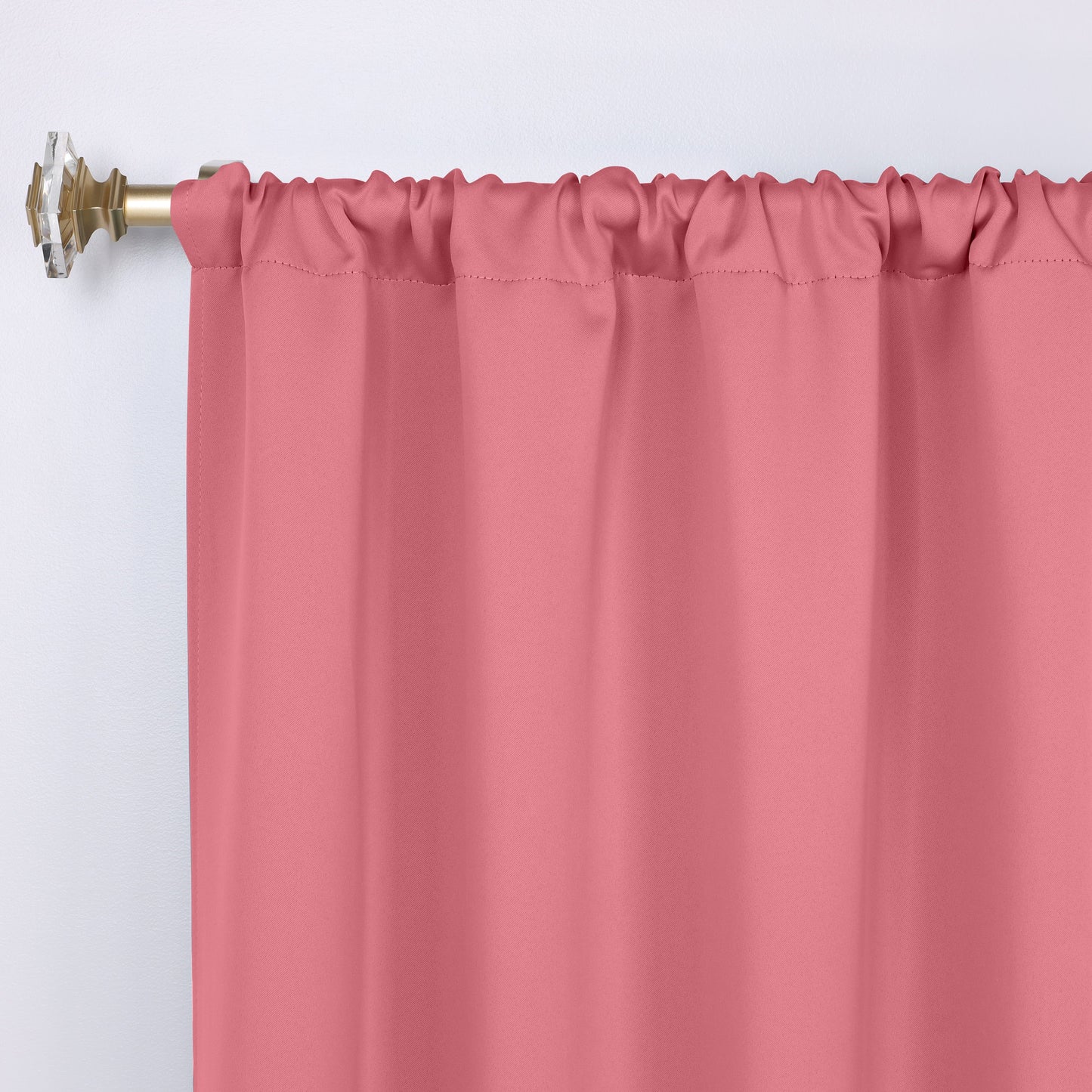 Solid Room Darkening Rod Pocket Blackout Curtain Panels. Set of 2