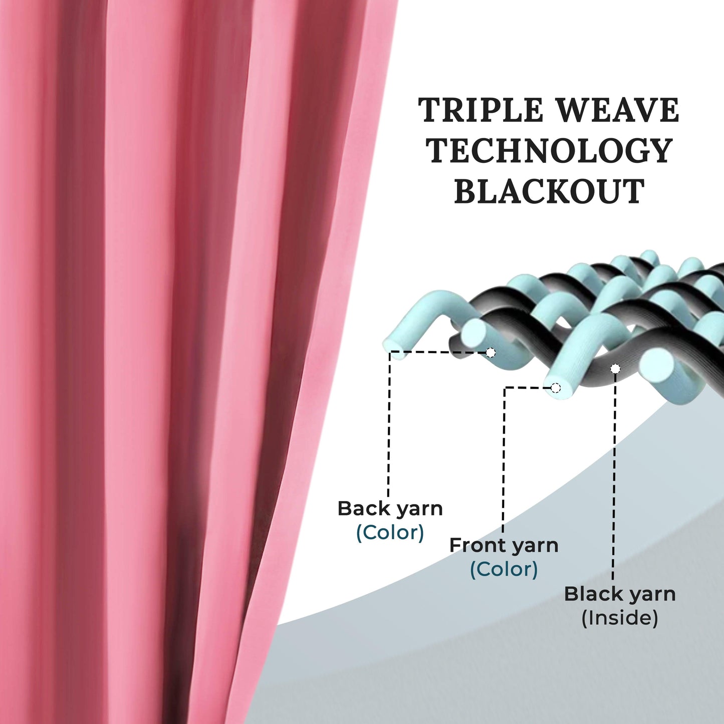 Solid Machine Washable Room Darkening Blackout Curtains. Set of 2