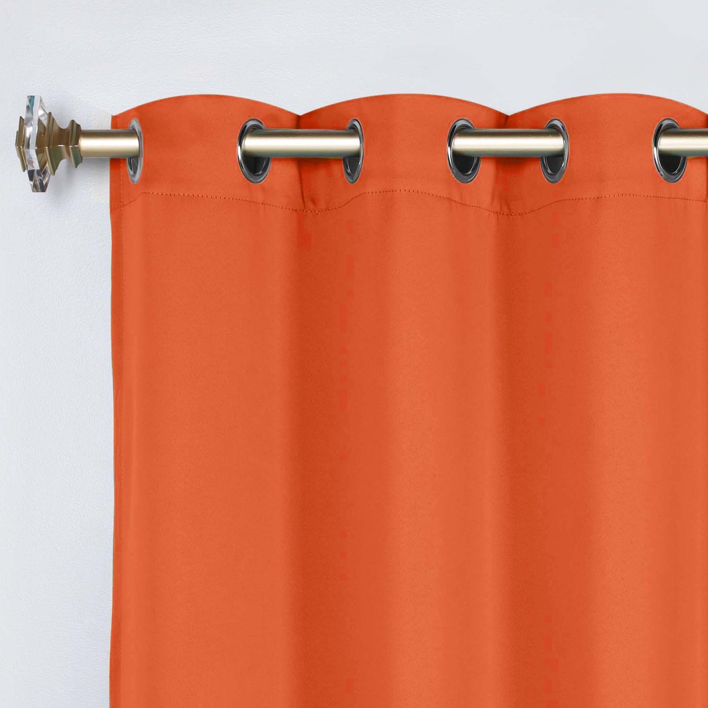 Classic Modern Solid Room Darkening Blackout Curtain Panels. Set of 2