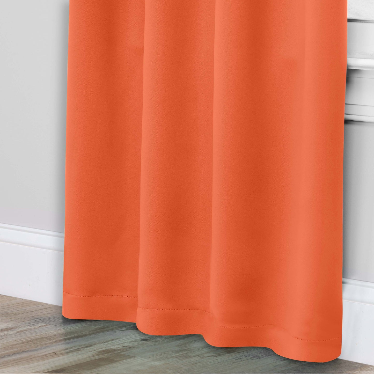 Solid Room Darkening Rod Pocket Blackout Curtain Panels. Set of 2