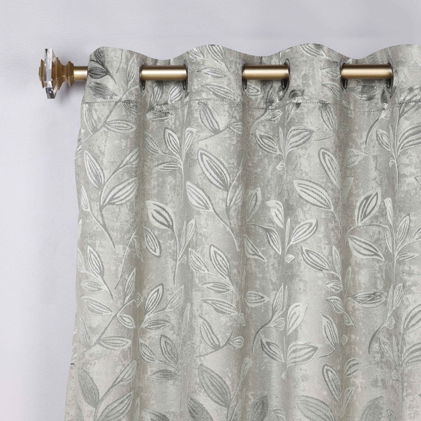 Leaves Room Darkening Washable Blackout Curtain Panels. Set of 2