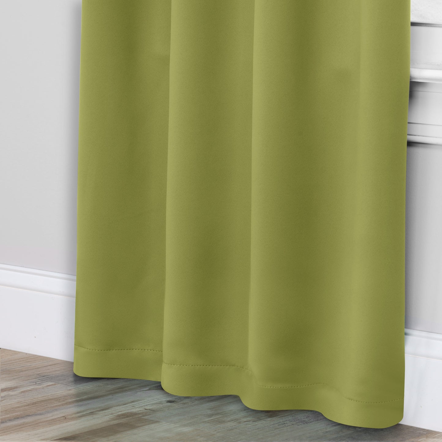 Solid Room Darkening Rod Pocket Blackout Curtain Panels. Set of 2