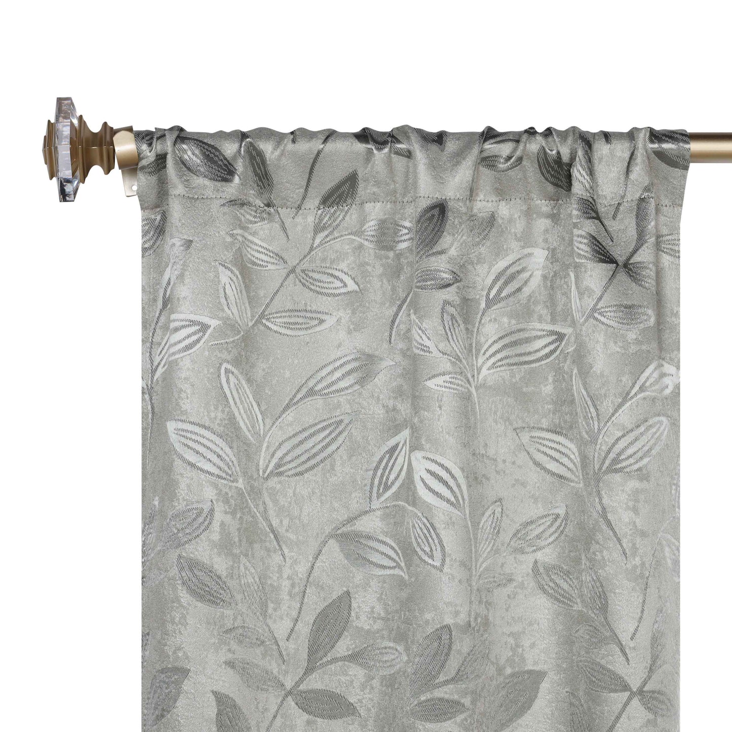 Leaves Room Darkening Washable Blackout Curtain Panels. Set of 2