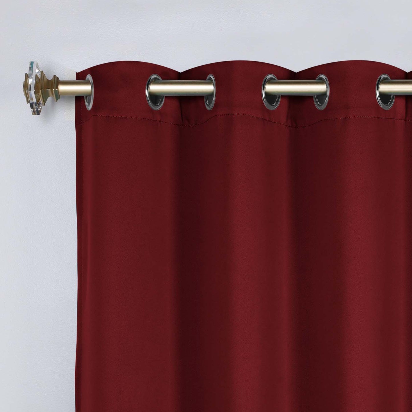 Classic Modern Solid Room Darkening Blackout Curtain Panels. Set of 2