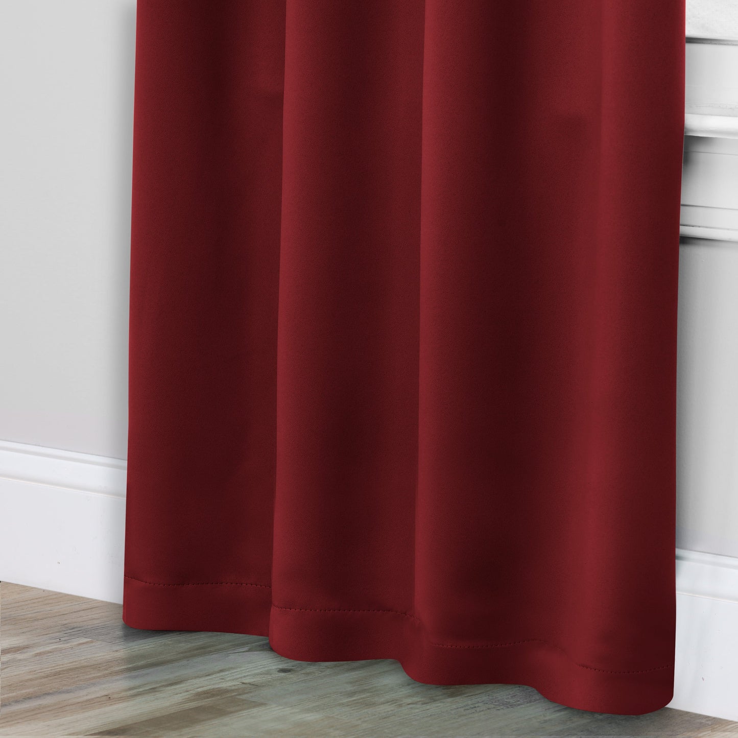 Solid Room Darkening Rod Pocket Blackout Curtain Panels. Set of 2