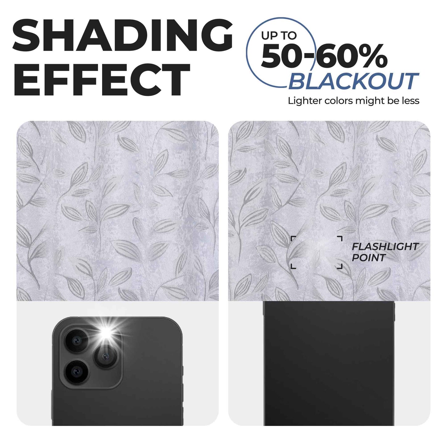 Leaves Room Darkening Grommet Blackout Curtain Panels. Set of 2
