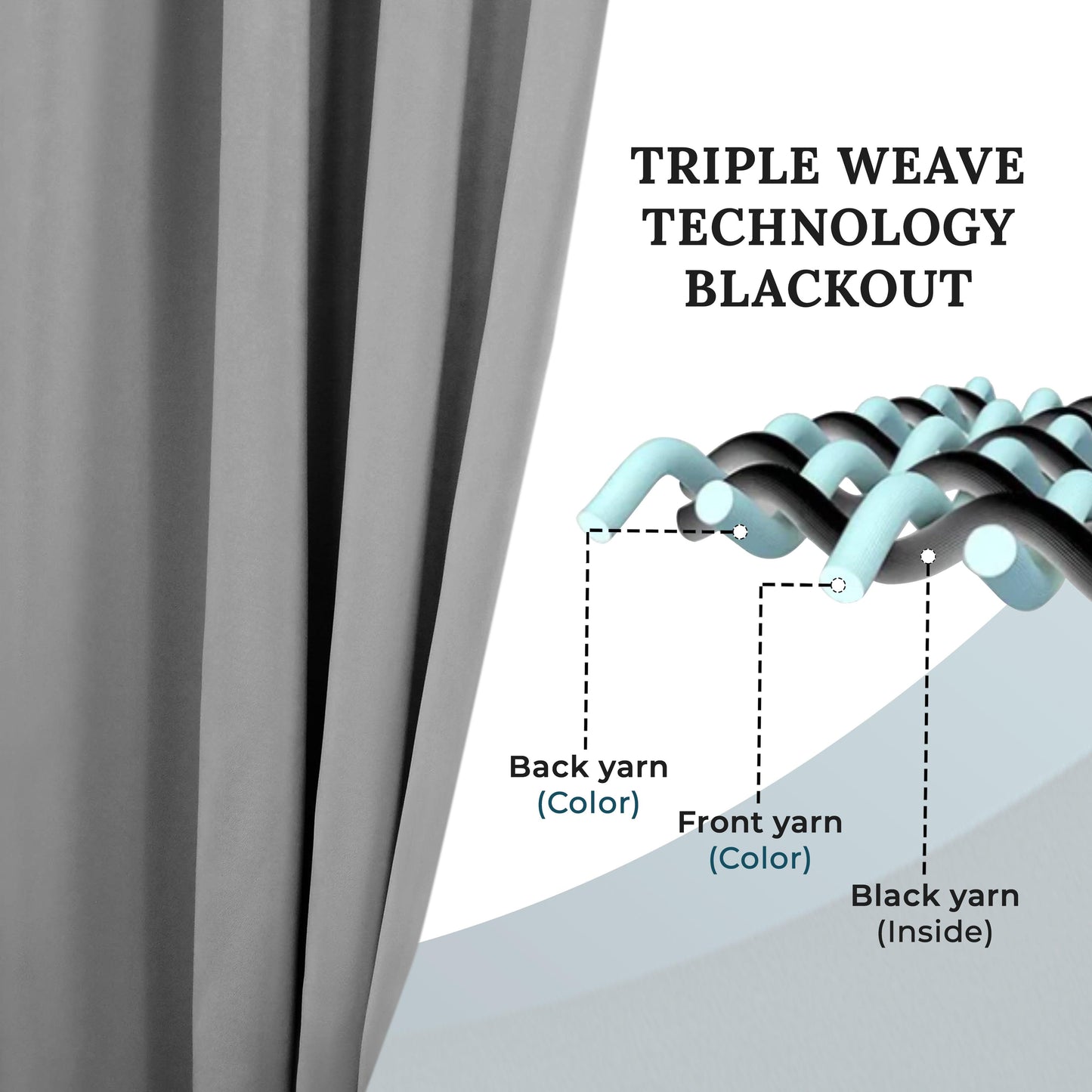 Solid Machine Washable Room Darkening Blackout Curtains. Set of 2