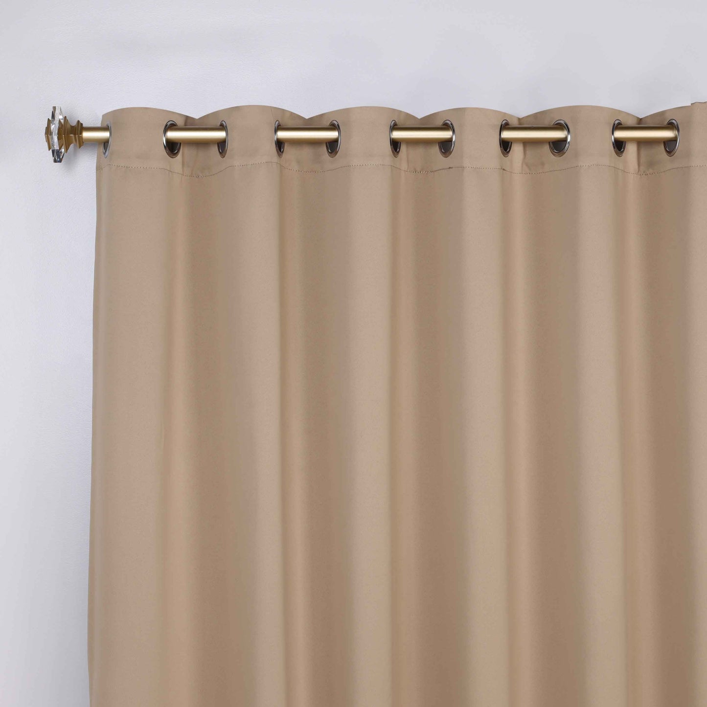 Classic Modern Solid Room Darkening Blackout Curtain Panels. Set of 2