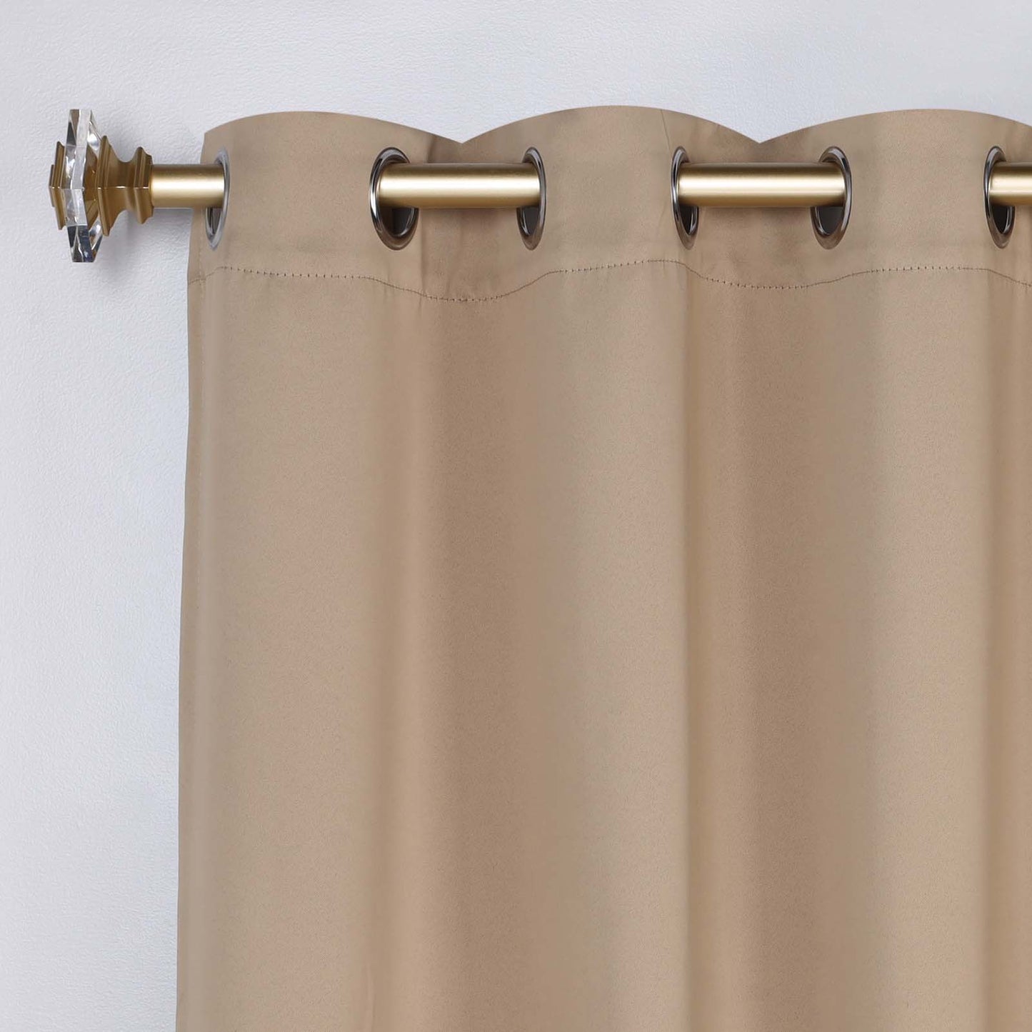 Classic Modern Solid Room Darkening Blackout Curtain Panels. Set of 2