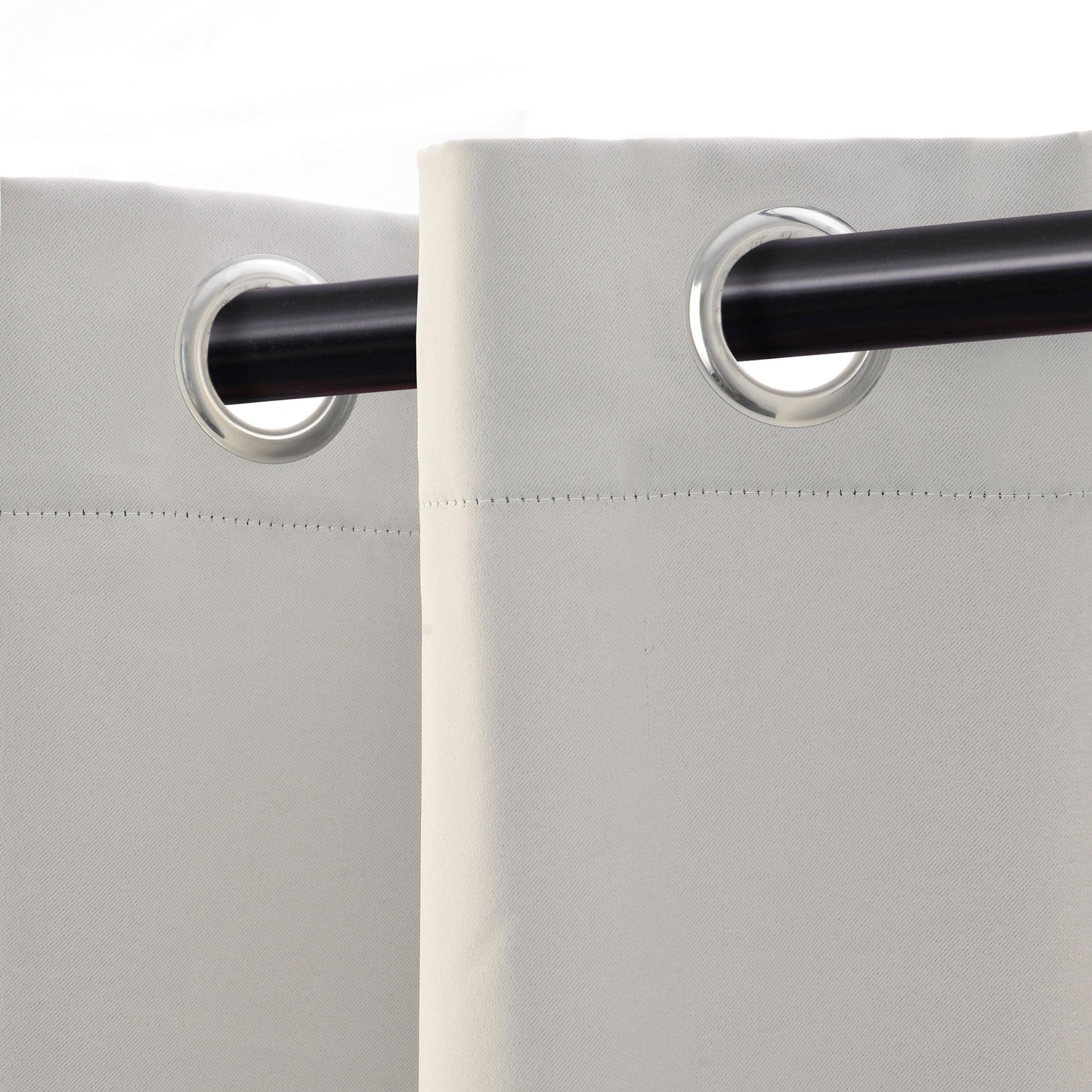 Solid Machine Washable Room Darkening Blackout Curtains. Set of 2
