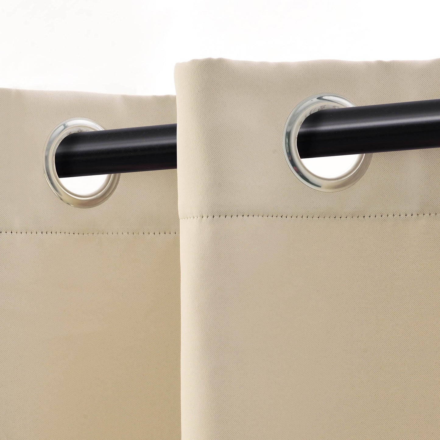 Solid Machine Washable Room Darkening Blackout Curtains. Set of 2