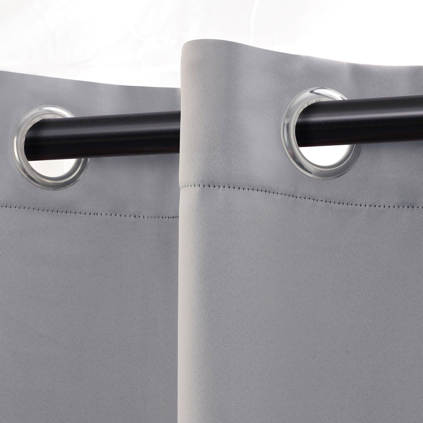 Solid Machine Washable Room Darkening Blackout Curtains. Set of 2
