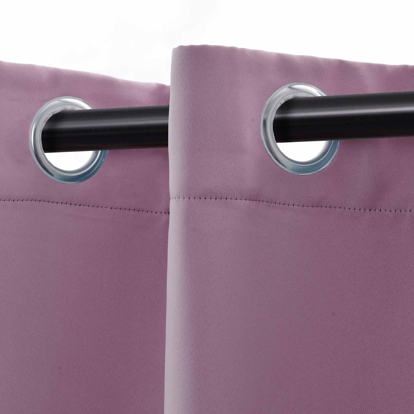 Solid Machine Washable Room Darkening Blackout Curtains. Set of 2