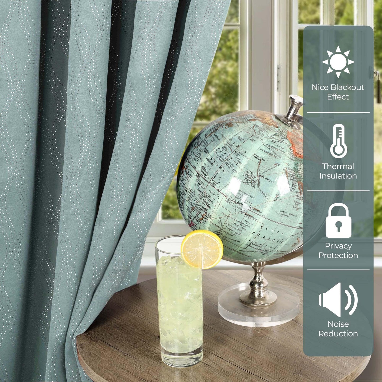 Zuri Textured Waves Room Darkening Blackout Curtains. Set of 2