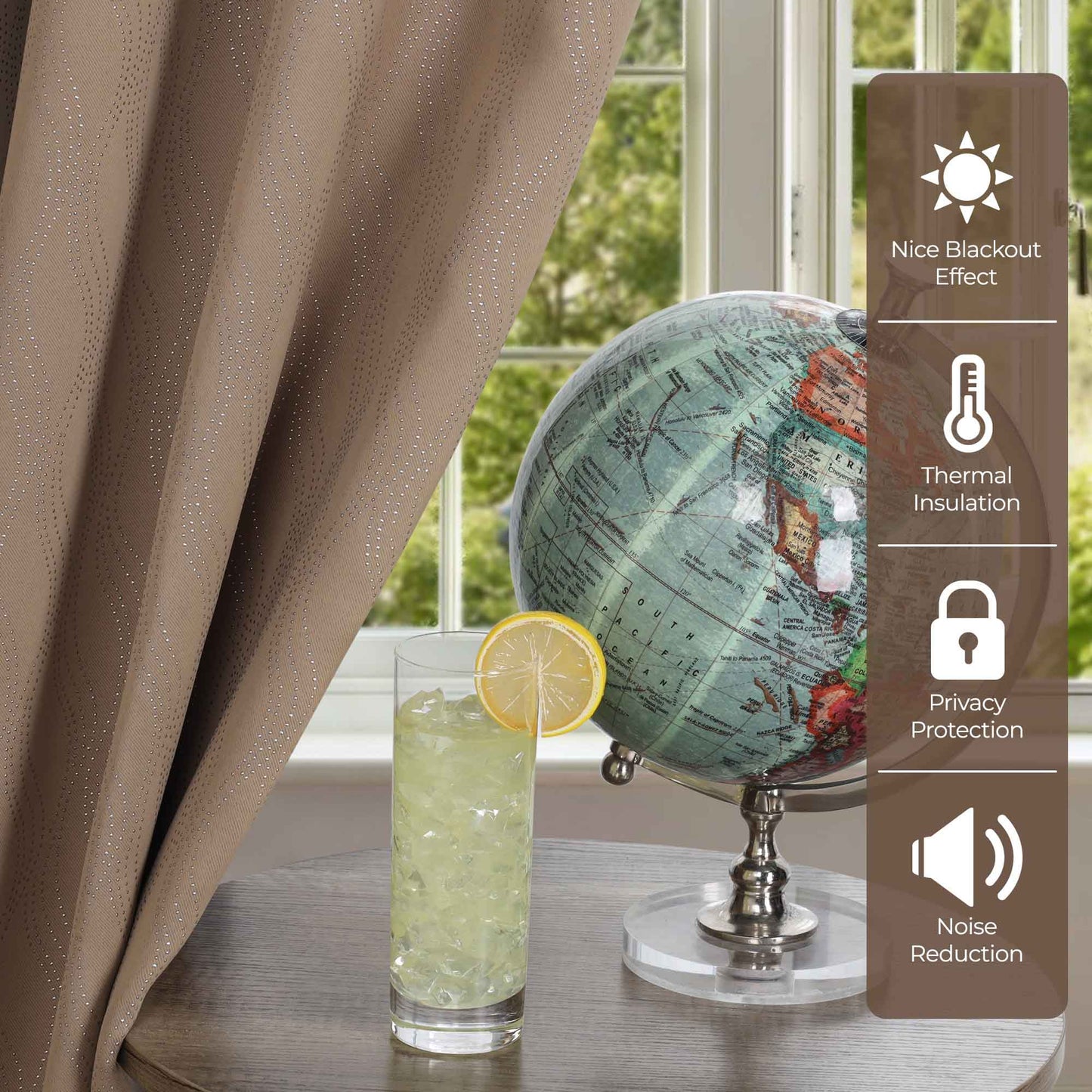 Zuri Textured Waves Room Darkening Blackout Curtains. Set of 2