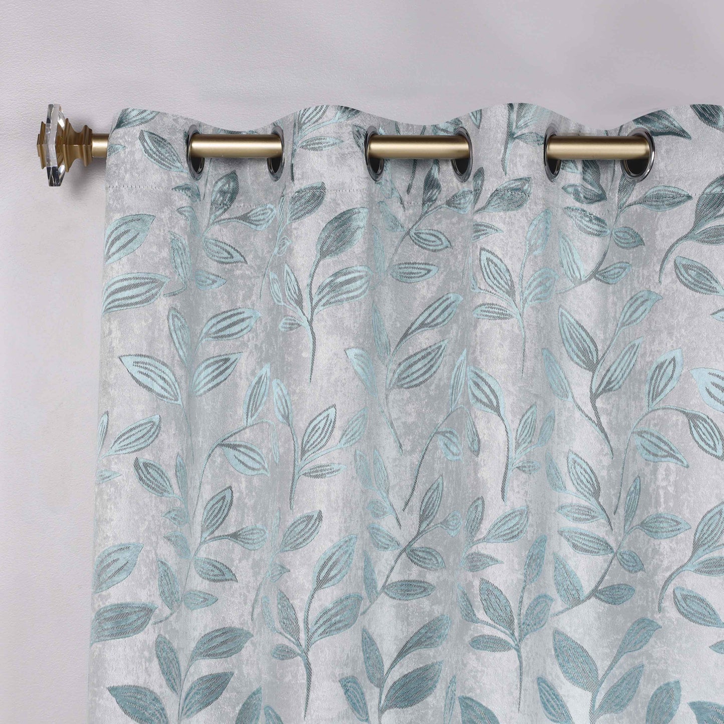 Leaves Room Darkening Washable Blackout Curtain Panels. Set of 2
