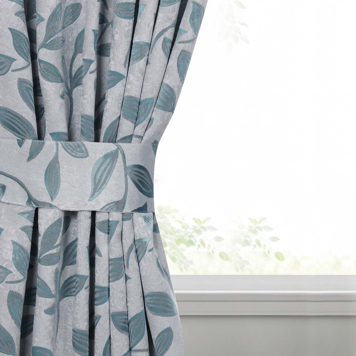 Leaves Room Darkening Washable Blackout Curtain Panels. Set of 2